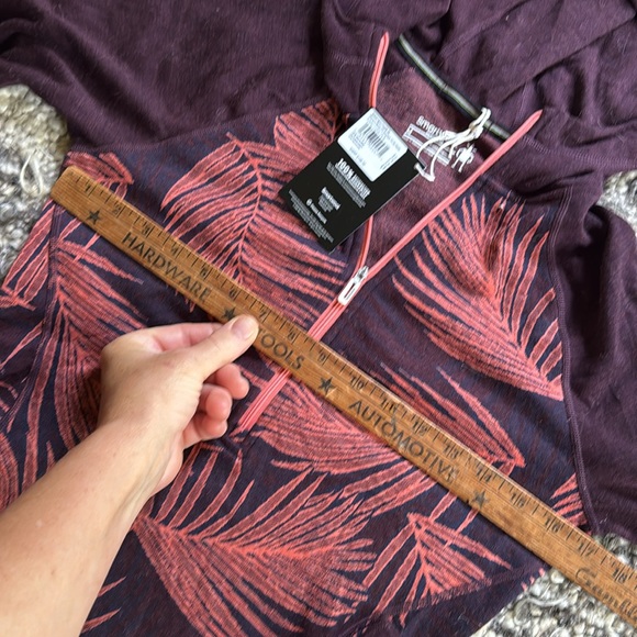 Smartwool Bundle of 2 shirts merino wool zip hoodie crew base layer palm leaf M - Picture 3 of 7